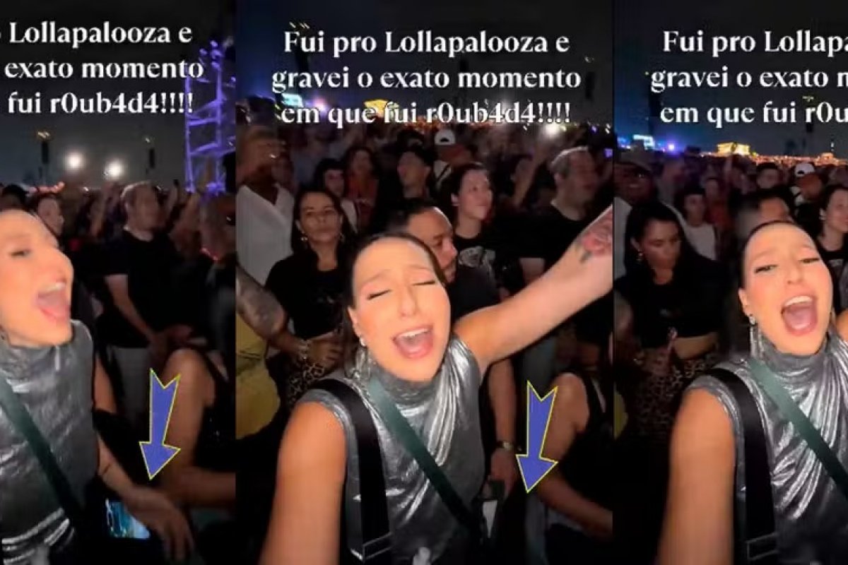 Vídeo: influencer grava momento em que é furtada no Lollapalooza