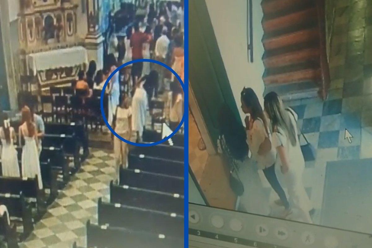 Vídeo: mulheres são suspeitas de praticar furtos na igreja da Vitória, em Salvador