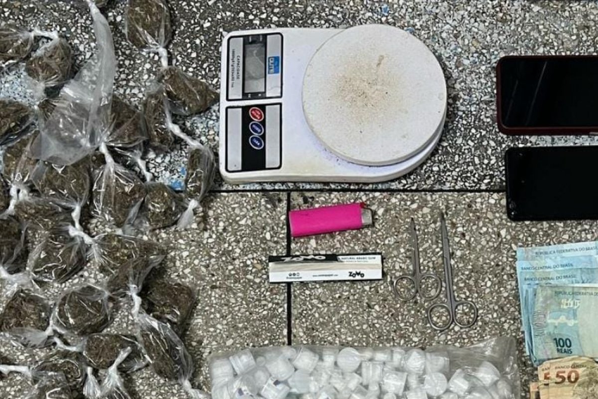 PM apreende seis suspeitos de tráfico e drogas em Fazenda Grande IV