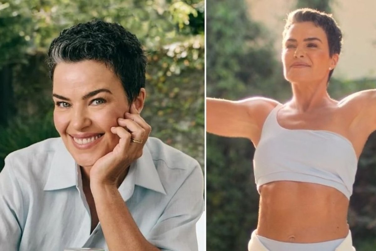 Ana Paula Arósio faz aparição anual para divulgar marca de suplementos