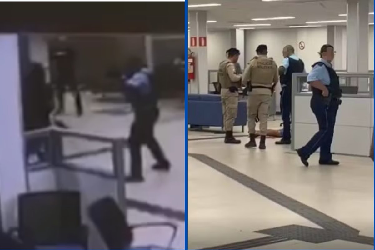 Vídeo: segurança de unidade da Caixa Econômica é preso em flagrante por matar cliente durante confusão em agência na RMS