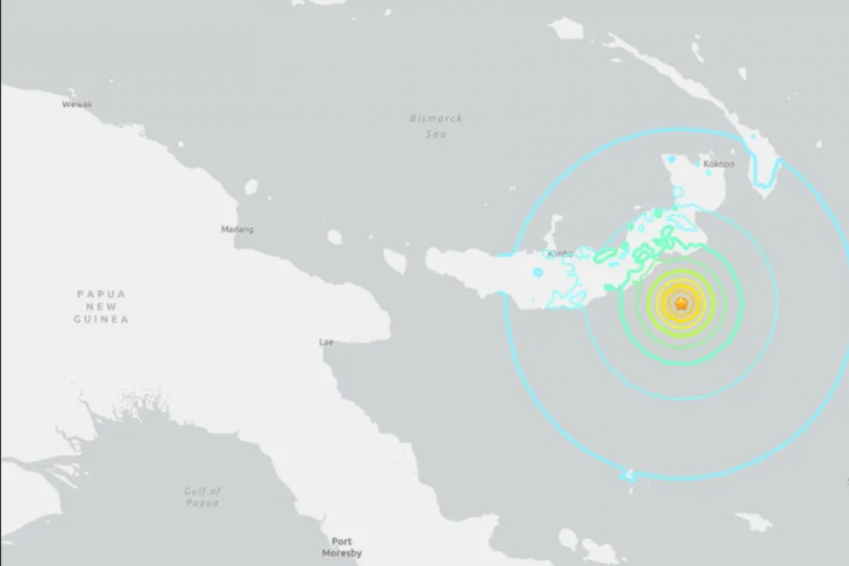 Terremoto de magnitude 6,9 atinge Papua-Nova Guiné, mas não provoca danos graves