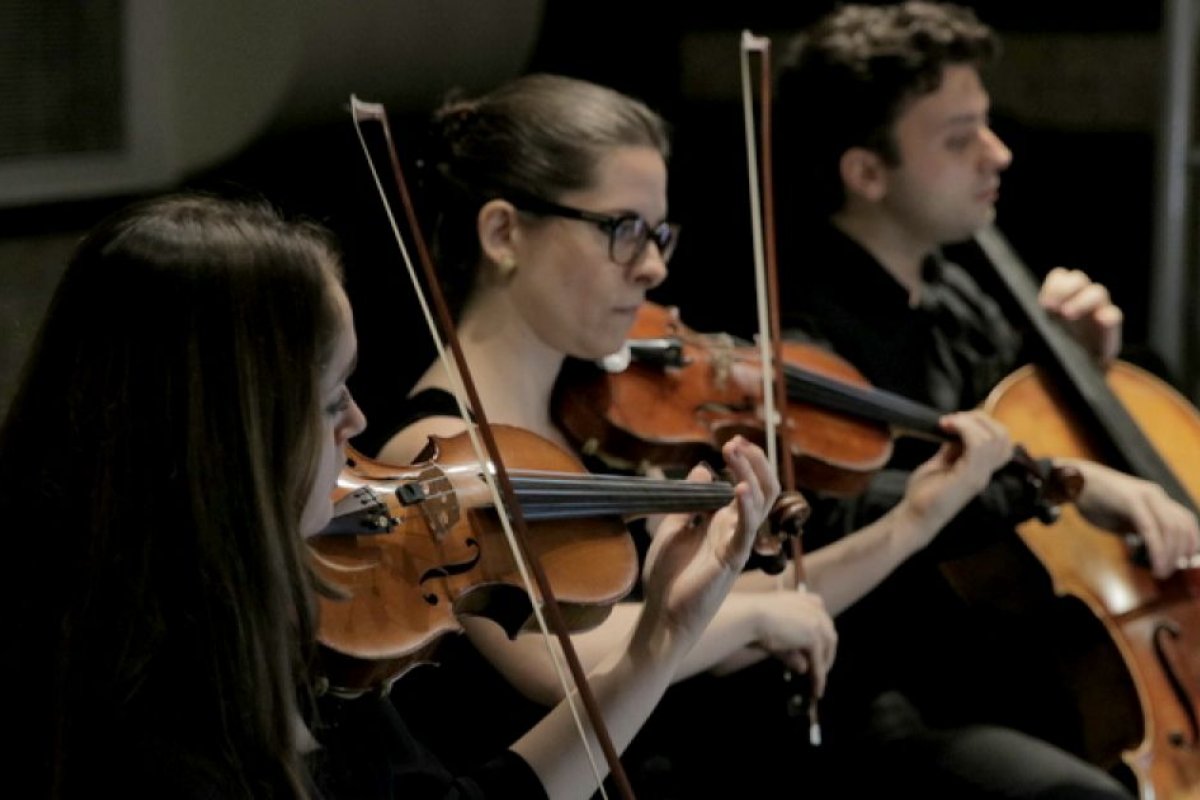 Série Carybé da Osba apresenta quinteto de cordas na Sala do Coro