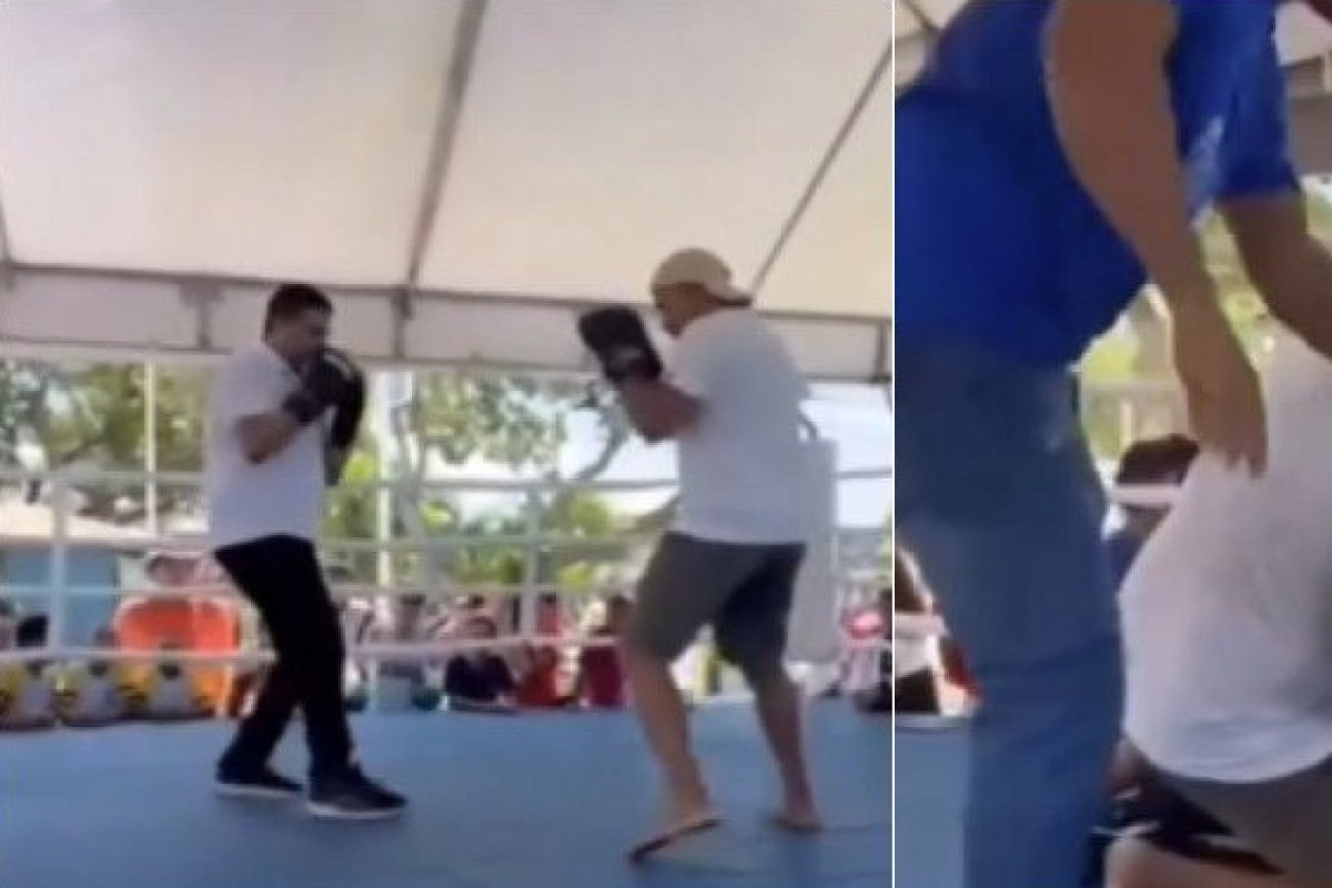 Vídeo: prefeito de Mata de São João 'nocauteia' secretário de Educação em luta de boxe