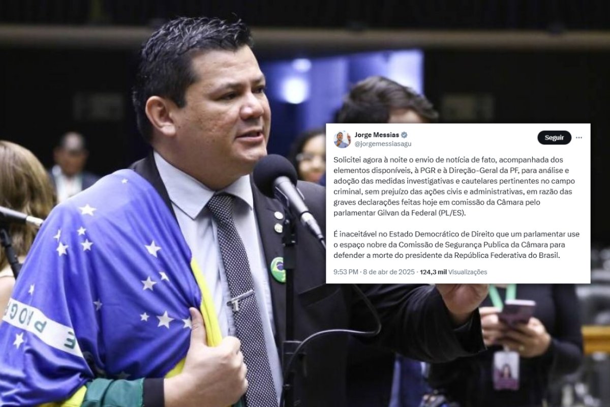 AGU pede que PF e PGR investiguem deputado Gilvan da Federal após parlamentar dizer que quer Lula morto