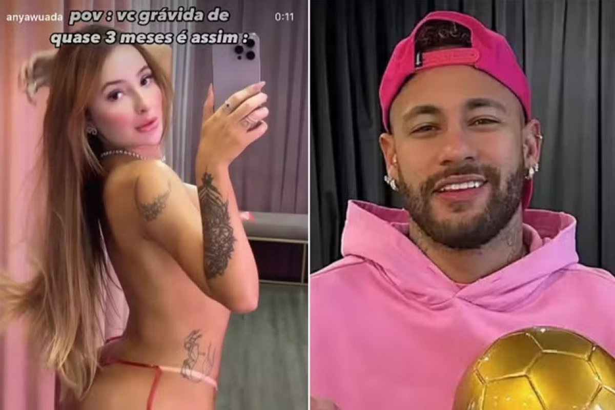Influenciadora que diz estar grávida de Neymar exibe silhueta após bronzeado: 'Você grávida de quase 3 meses é assim'