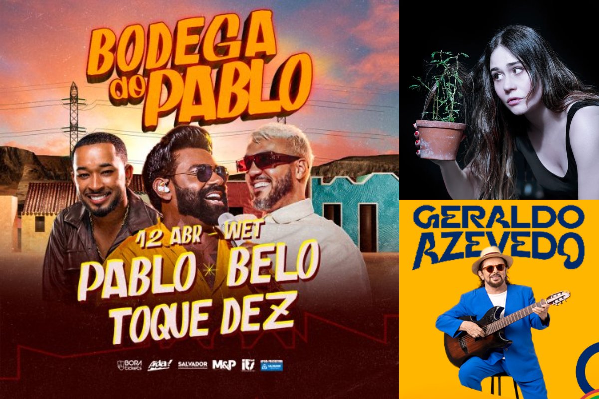 Bodega do Pablo, Alessandra Negrini e 80 anos de Geraldo Azevedo: confira a agenda cultural deste final de semana
