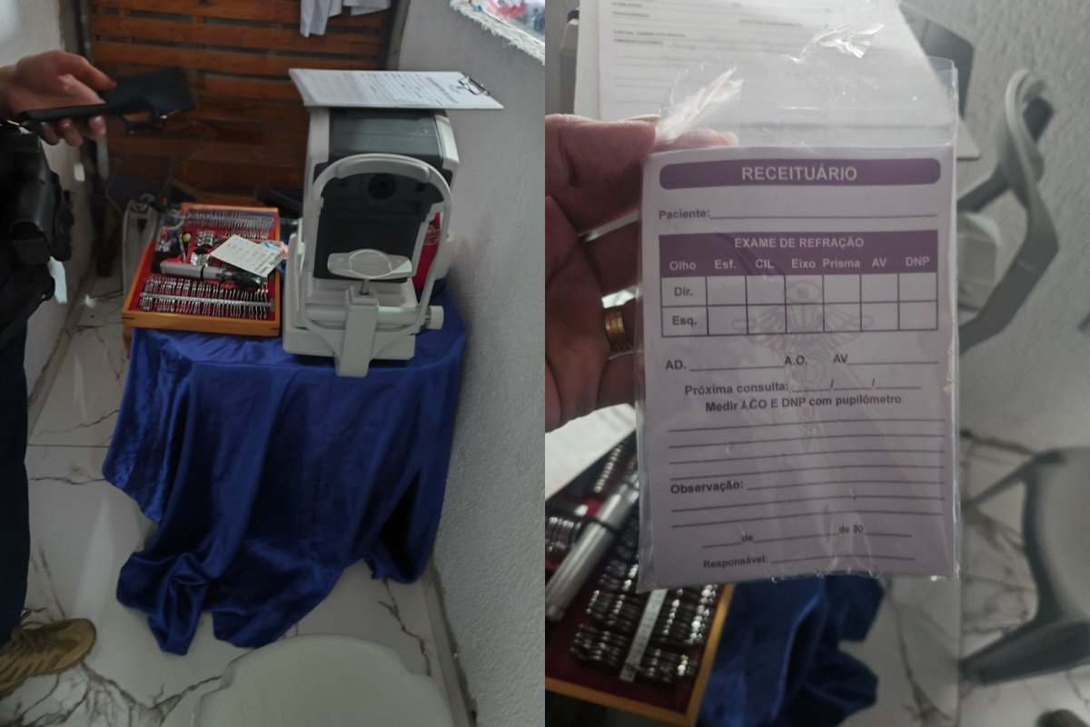 Mulher é autuada por exercício ilegal da medicina enquanto realizava atendimentos oftalmológicos em Porto Seguro