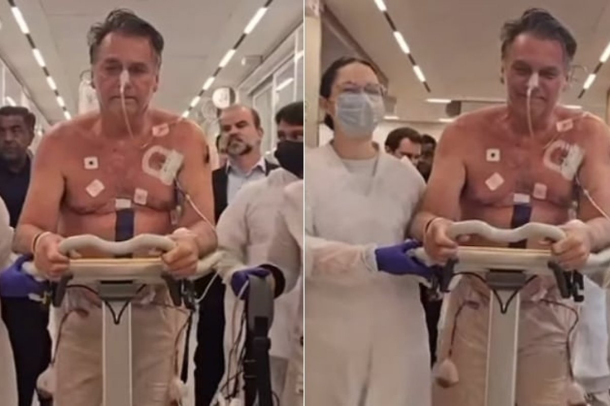 Bolsonaro segue estável, caminha no hospital e deve iniciar fisioterapia; veja vídeo