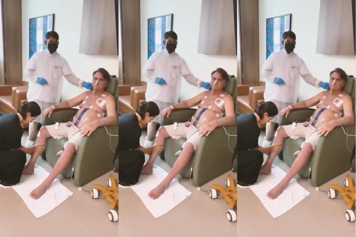 Vídeo: Michelle cuida de Bolsonaro com massagens após cirurgia de 12 horas