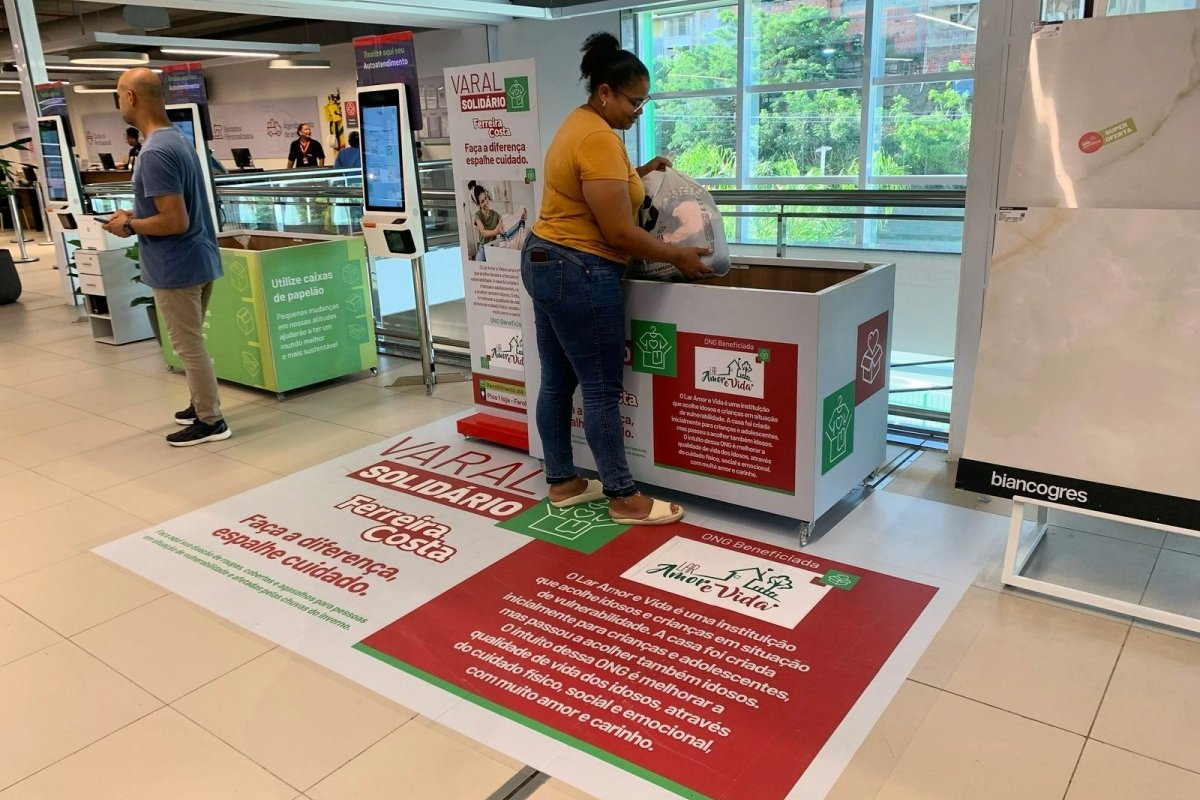 Campanha Varal Solidário incentiva doações em loja de Salvador