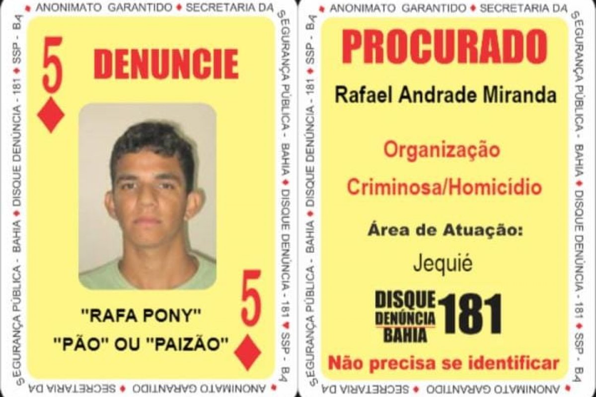 5 de Ouros do Baralho do Crime da SSP-BA é preso em São Paulo