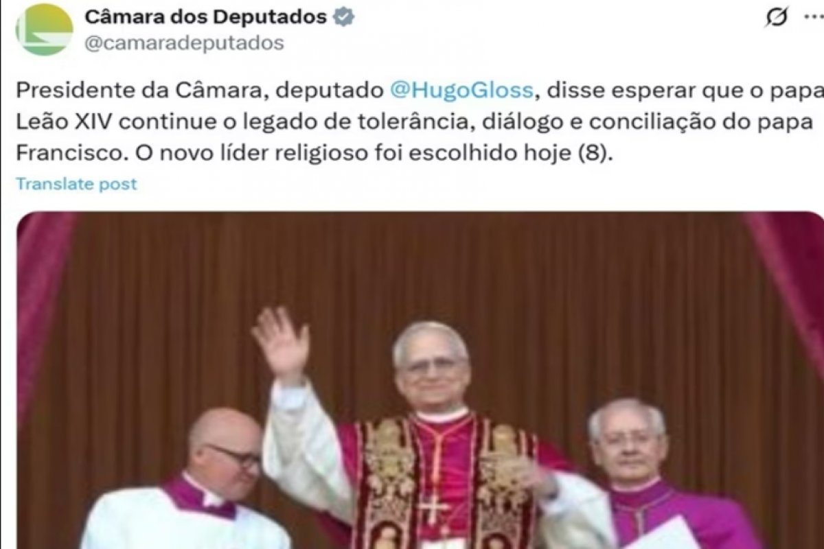 Publicação da Câmara dos Deputados confunde nome de presidente com o de influenciador