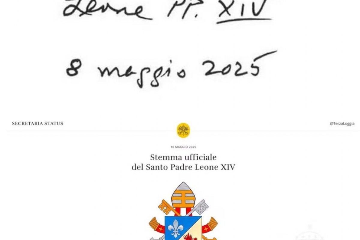 Vaticano apresenta brasão e assinatura oficial do Papa Leão XIV