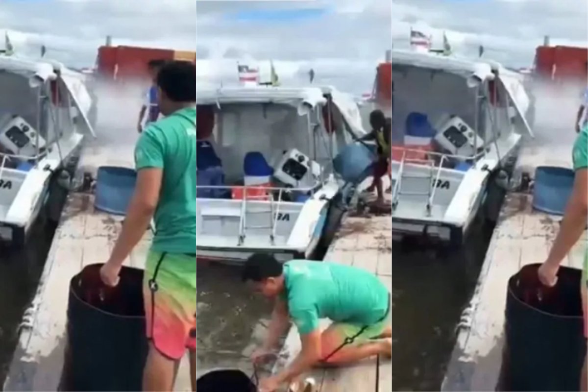 Lancha com passageiros tem princípio de incêndio em travessia na Bahia