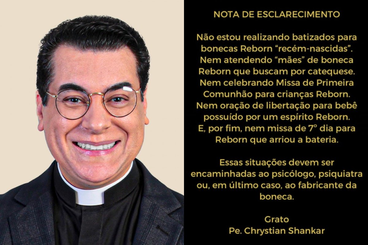 Padre viraliza ao afirmar não batizar bebês reborn: "Devem ser encaminhadas ao psicólogo"