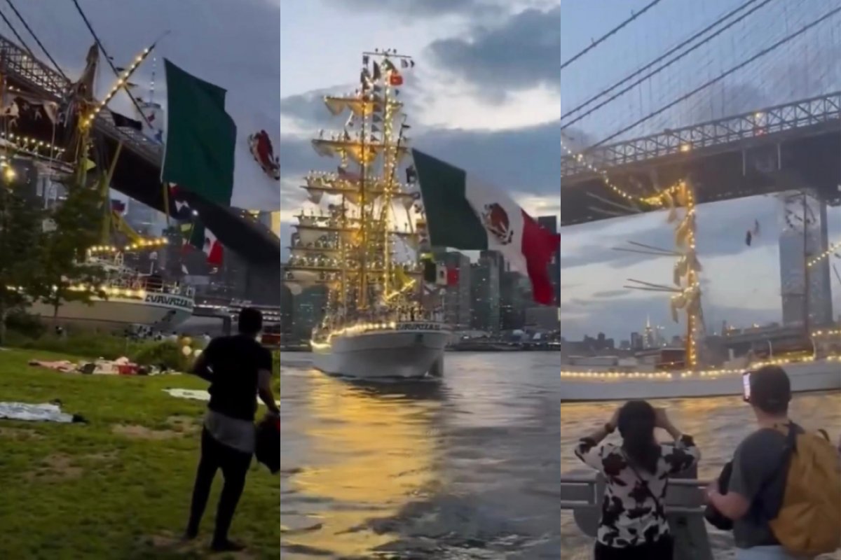 Vídeo: Navio da Marinha mexicana colide na ponte do Brooklyn e deixa dois mortos