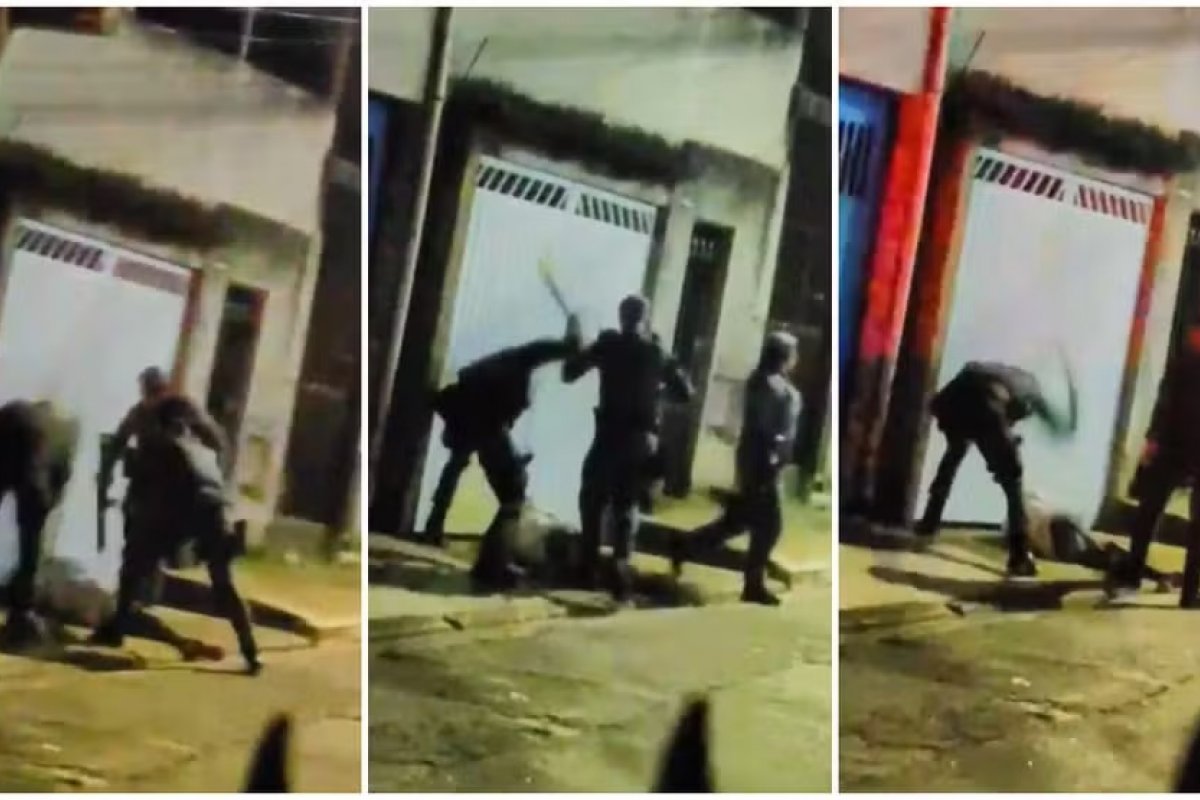 Vídeo: homem é espancado com chutes e golpes de cassetete por PMs em São Paulo