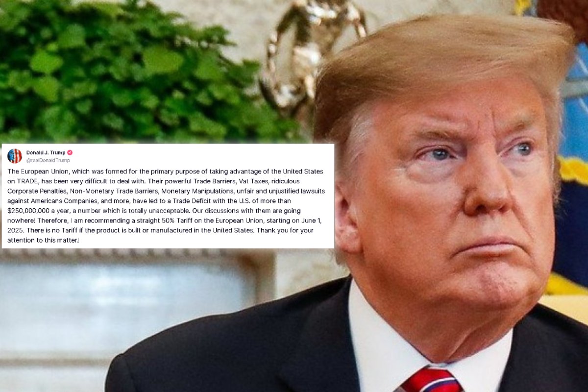 Trump recomenda taxação de 50% sobre produtos da União Europeia