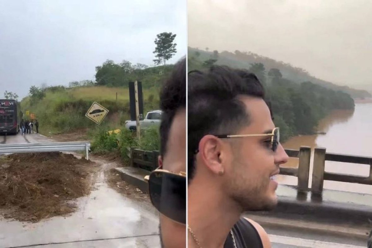 Cantor baiano atravessa ponte interditada na Bahia para chegar a tempo em show