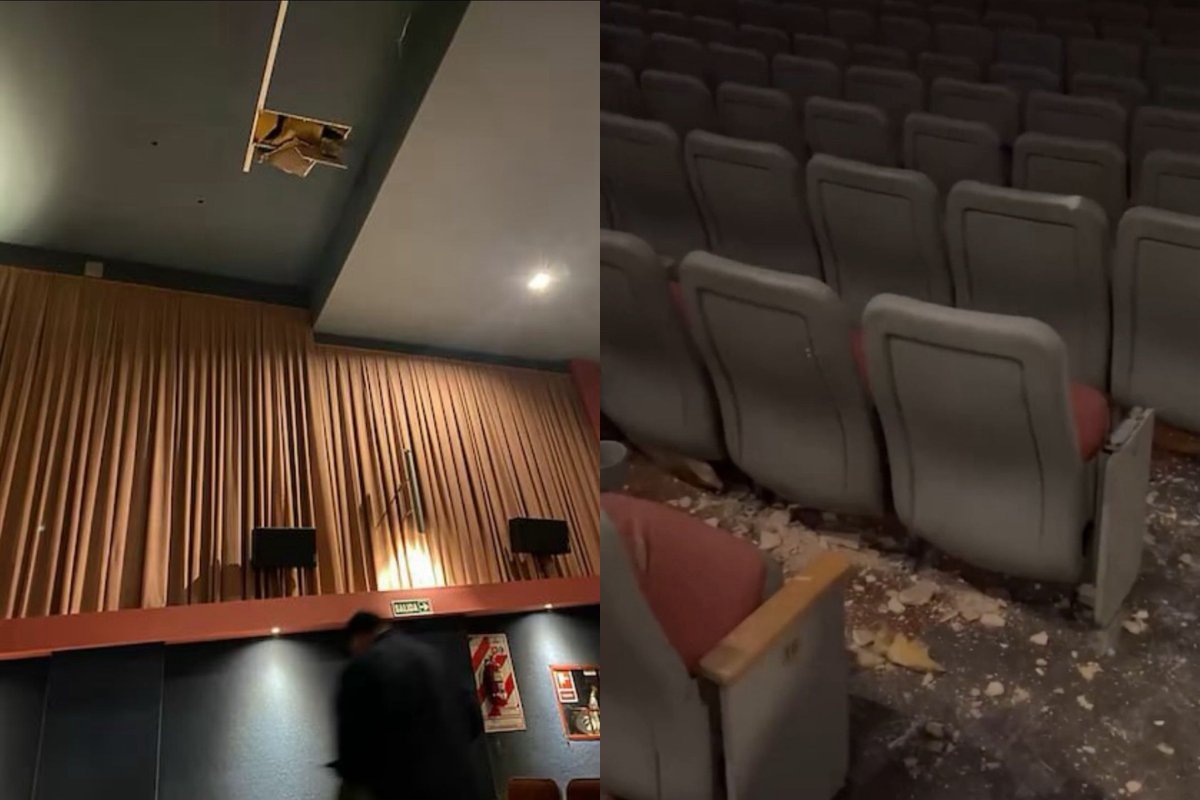 Teto de cinema cai sobre mulher argentina durante sessão de Premonição 6