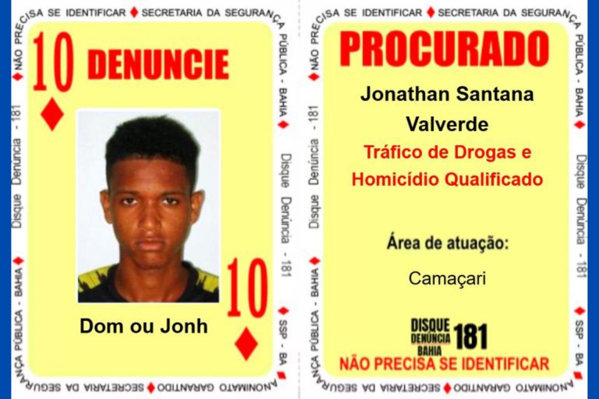 Baralho do crime: suspeito de assassinatos na Bahia é preso em Alagoas