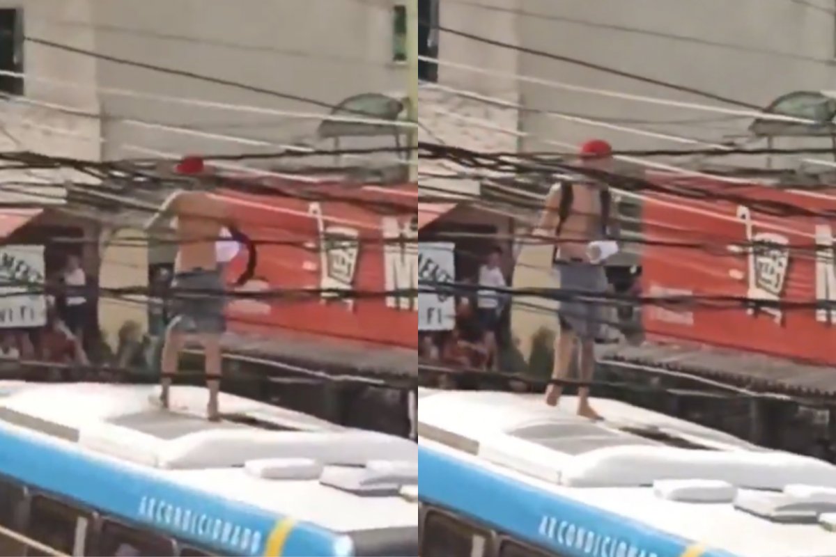 Vídeo: Oruam sobe em ônibus e causa confusão em frente a presídio onde Poze estava detido