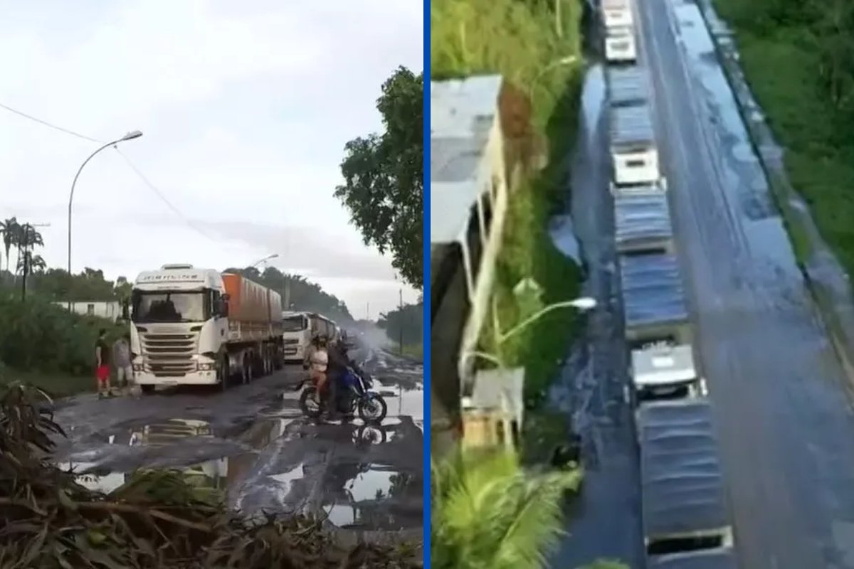 Manifestação bloqueia Estrada do Derba na manhã desta quarta-feira (4)
