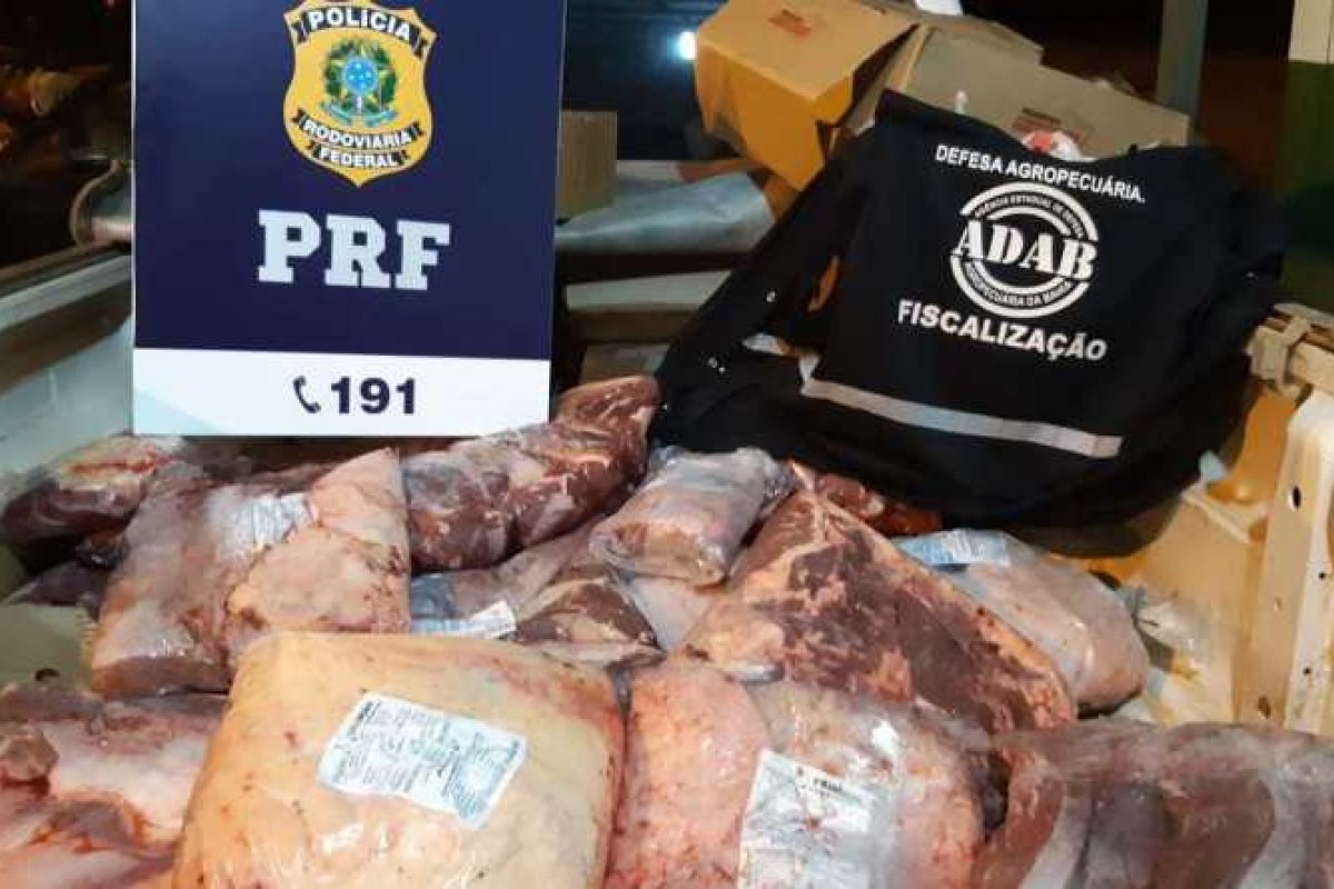 Idoso é flagrado com 191 kg de carne bovina transportados irregularmente no sudoeste da Bahia