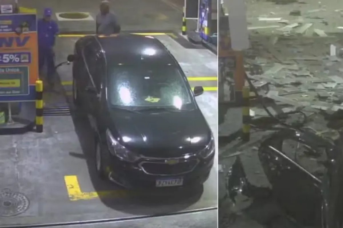 Vídeo: carro explode durante abastecimento com GNV no Rio; motorista morre e frentista fica ferido