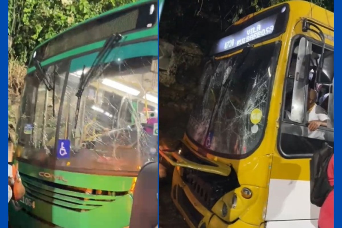 Vídeo: ônibus do transporte público de salvador perde o freio, gera engavetamento com outros dois e deixa nove pessoas feridas