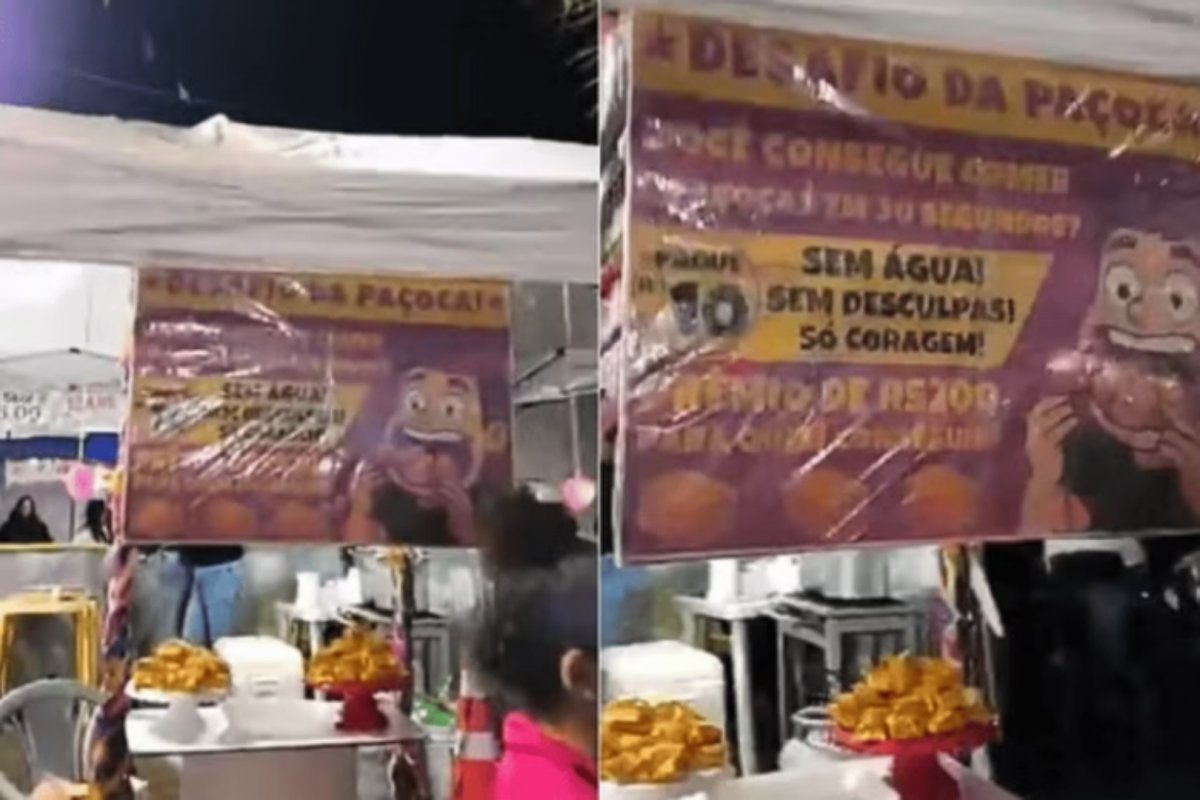 Mulher se engasga durante "Desafio da Paçoca" em quermesse e é internada em estado grave