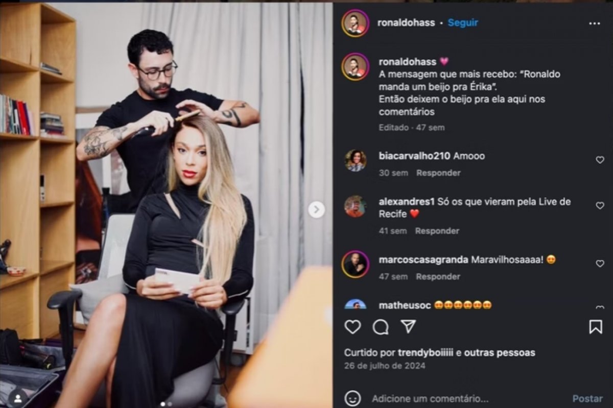 Maquiadores de Erika Hilton são pagos com dinheiro público