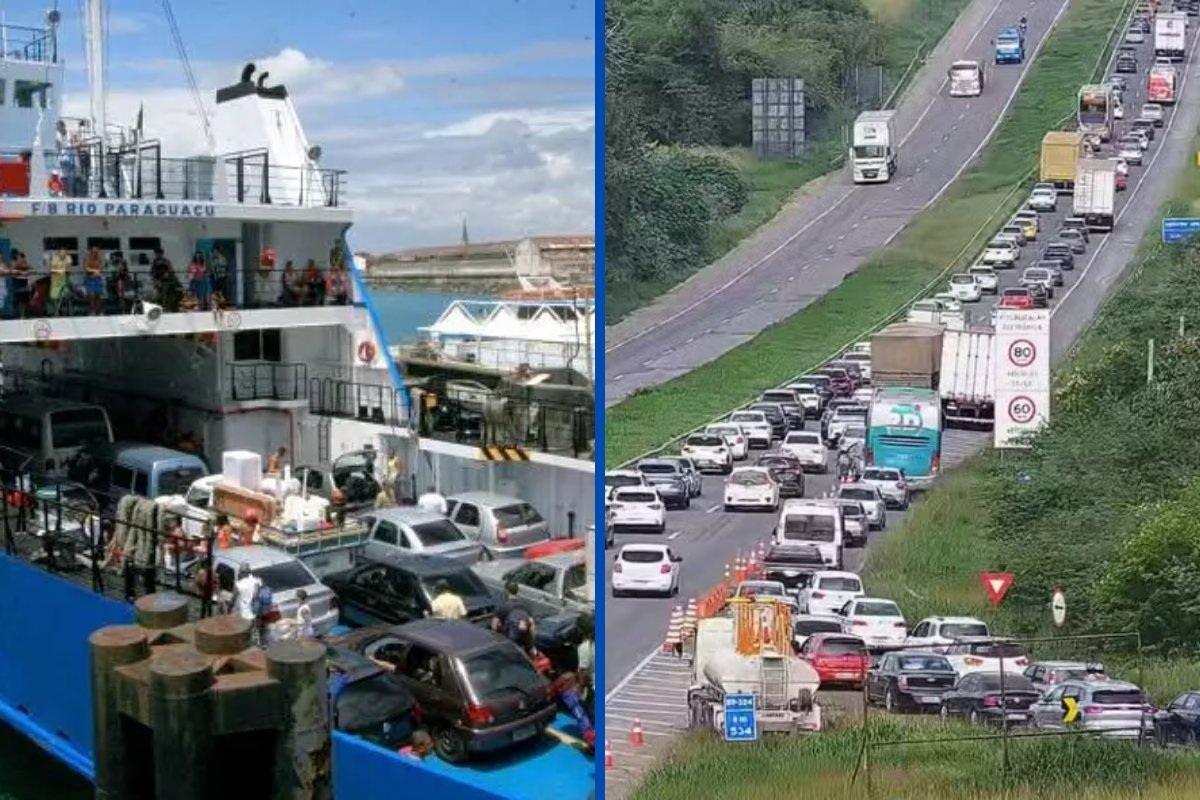 Pós Feriadão: ferry-boat opera com pouca fila enquanto rodovias baianas apresentam trechos com lentidão nesta quarta-feira (25)