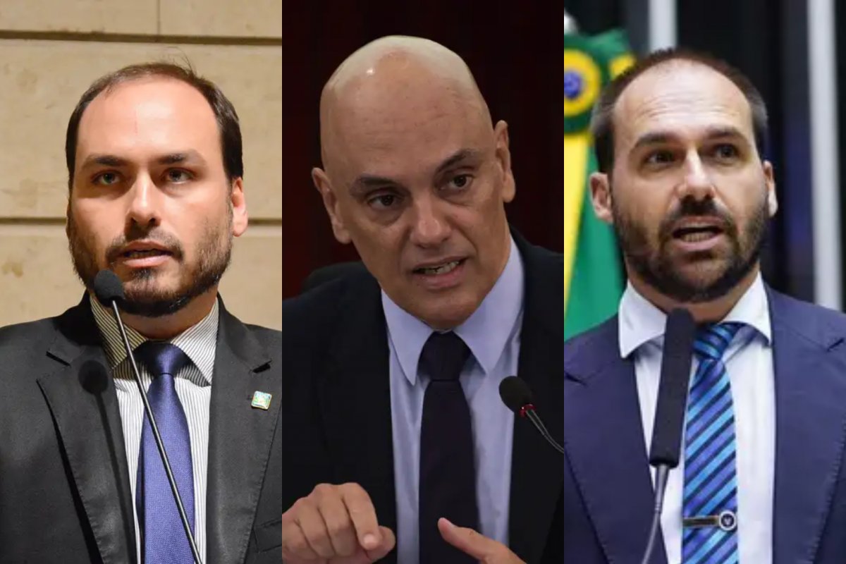 Moraes marca para julho depoimentos de Carlos e Eduardo Bolsonaro na ação da trama golpista