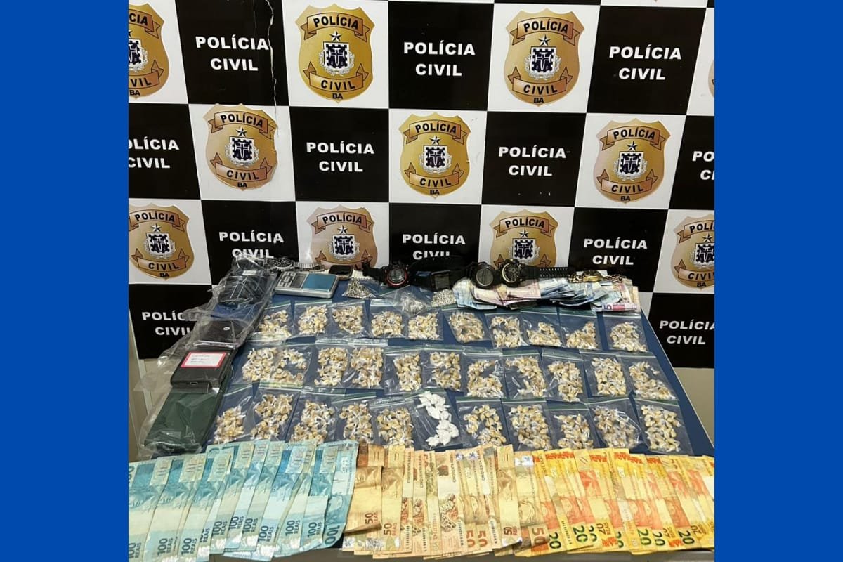 Mil pedras de crack e porções de entorpecentes são apreendidos no interior da Bahia