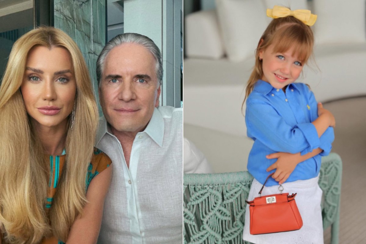 Roberto Justus e Ana Paula Siebert defendem filha de 5 anos de ataques por posar com bolsa de R$ 14 mil