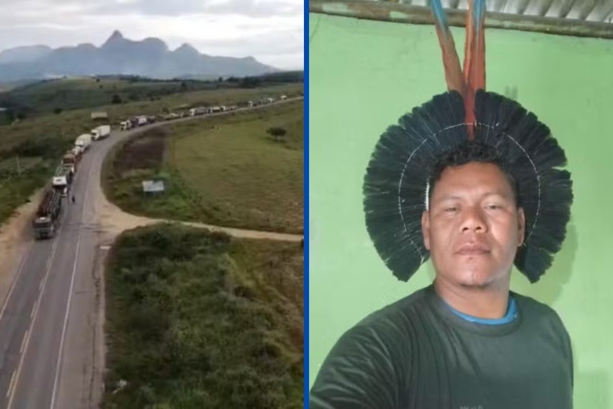 Manifestação por soltura de líder indígena Pataxó é encerrada após 36h de bloqueio na BR-101, extremo sul da Bahia; ato gerou 30 km de engarrafamento