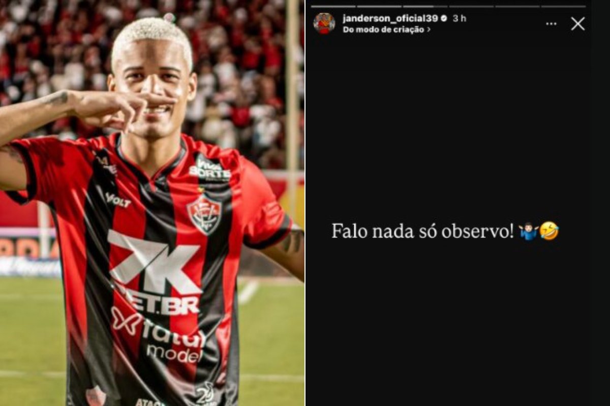 Ex-Vitória, Janderson manda indireta após clube ser eliminado na Copa do Nordeste: "Só observo"