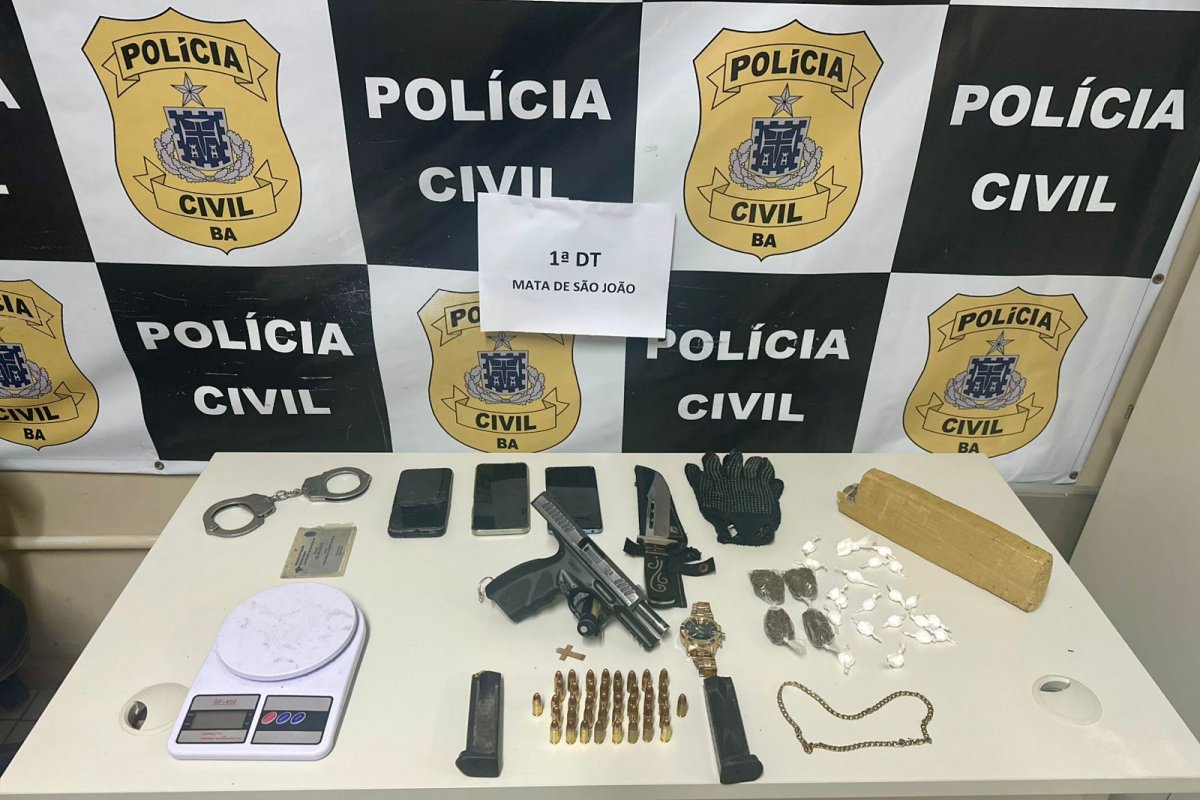 Homem apontado como líder do tráfico de drogas é preso em Mata de São João 