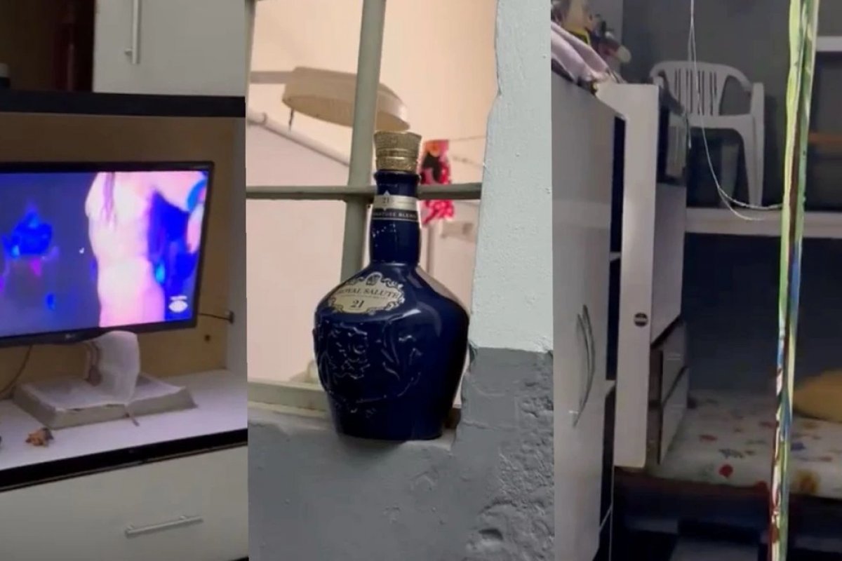 Uísque, perfumes importados e móveis planejados: membros de facção tinham cela de luxo em presídio de Salvador
