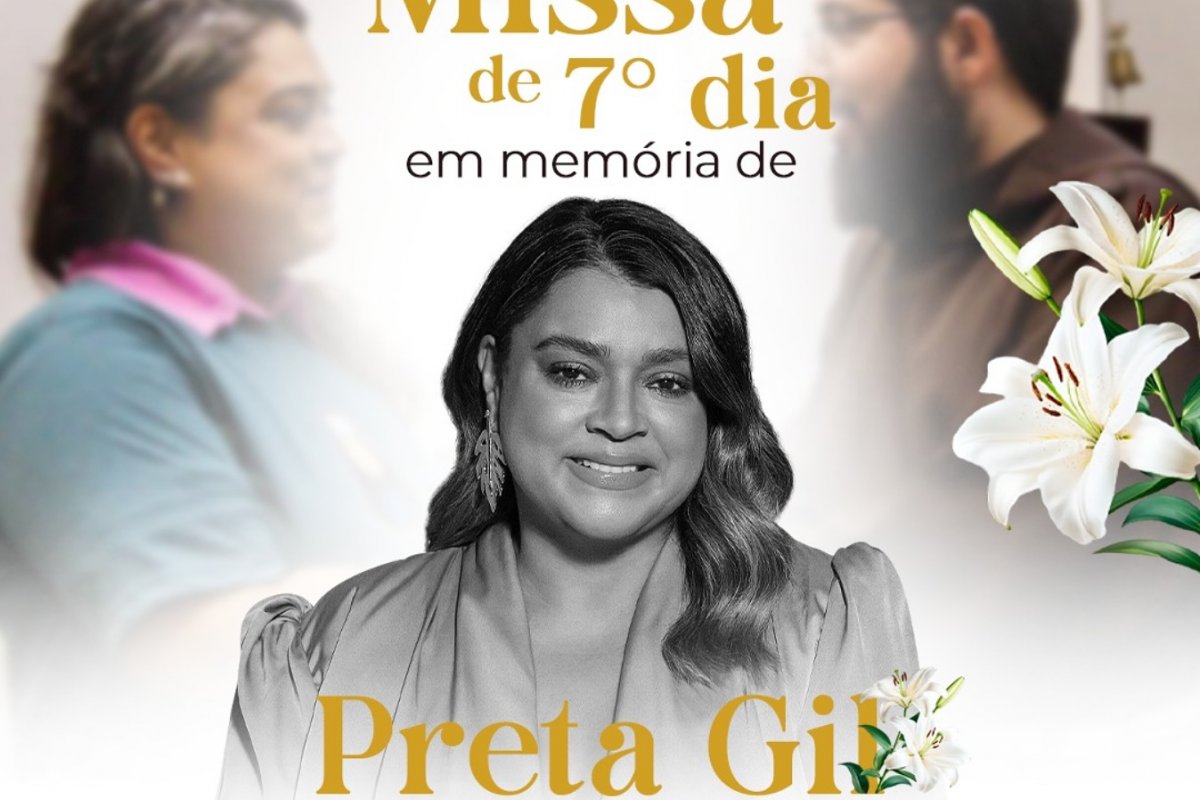 Missa de 7 º dia de Preta Gil é celebrada no Santuário Santa Dulce dos Pobres