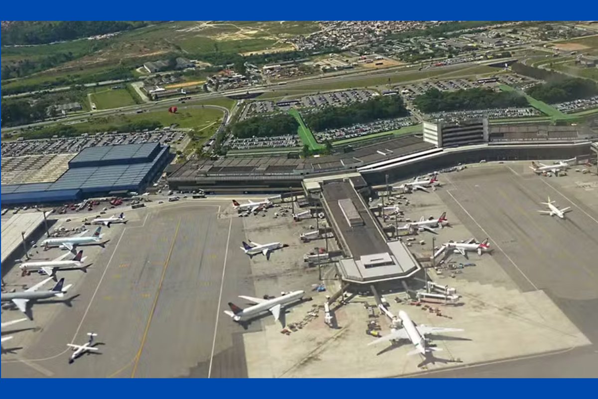 Devido a fortes ventanias, nove voos são desviados do Aeroporto Internacional de São Paulo