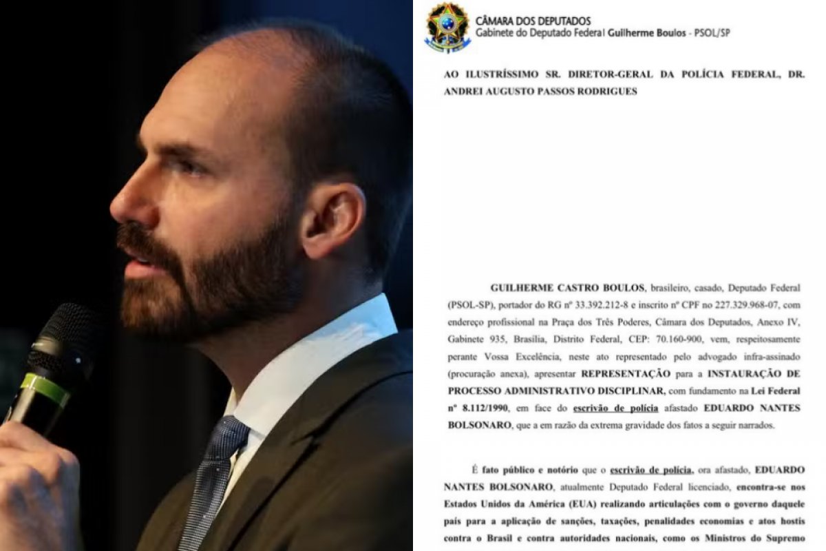 Boulos pede exoneração de Eduardo Bolsonaro da Polícia Federal