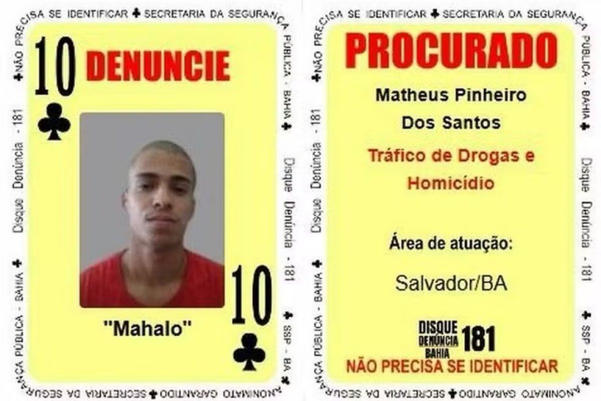 Investigado por diversos homicídios e tráfico de drogas, 'Dez de Paus' do Baralho do Crime da Bahia é preso no Paraná
