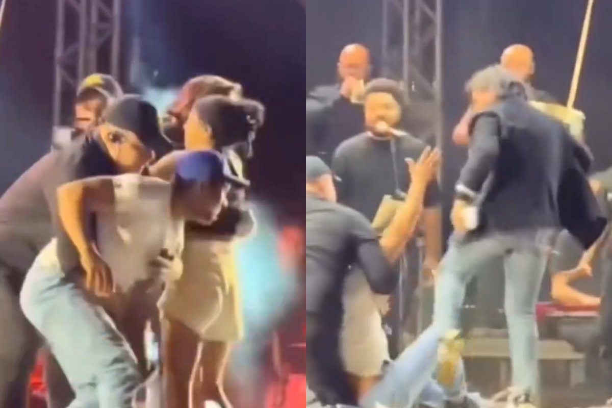 Vídeo: homem invade palco durante show e leva chute de Roberta Miranda