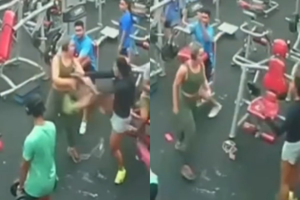 Vídeo: Mulheres brigam em academia após uma delas esbarrar em garrafa de água