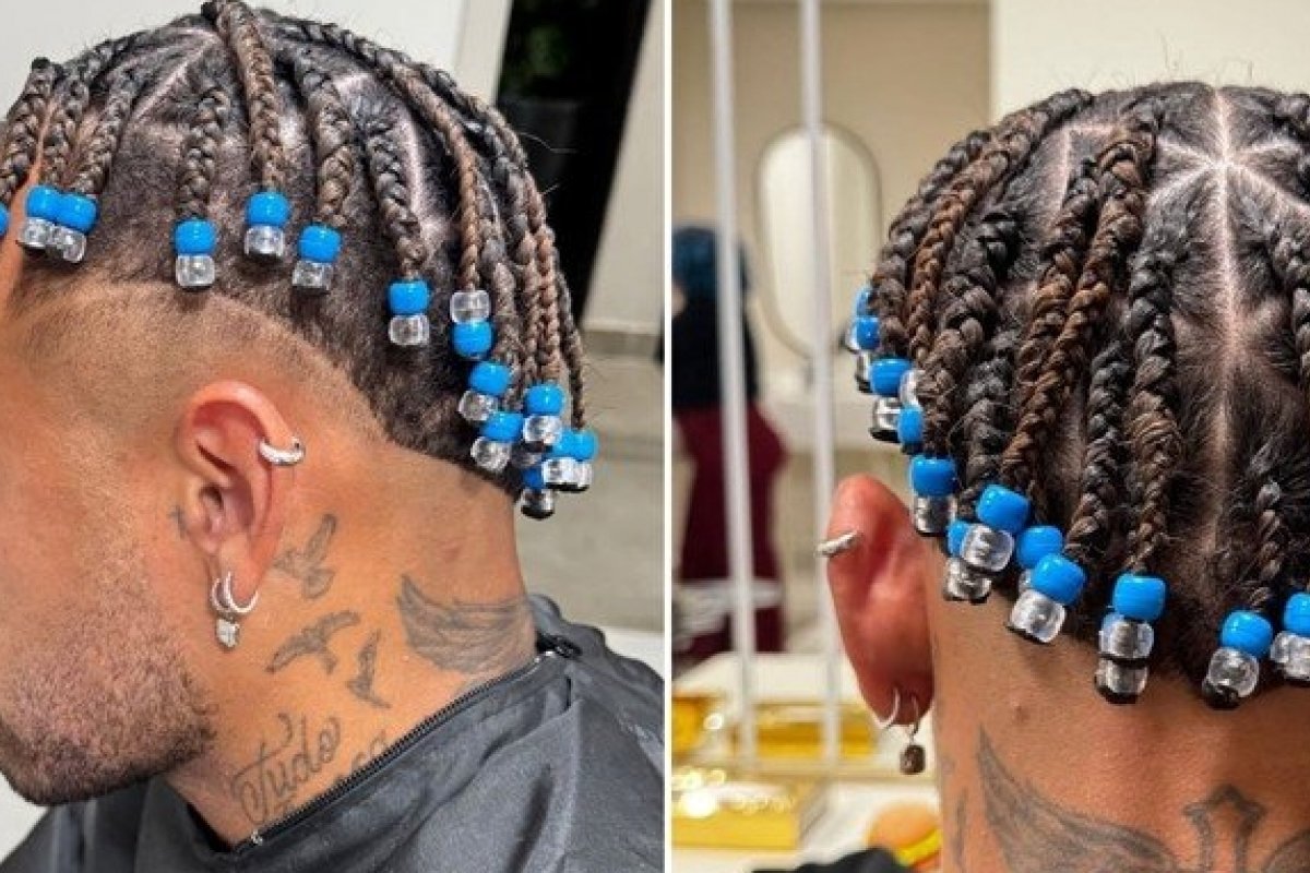 Neymar exibe novas tranças!