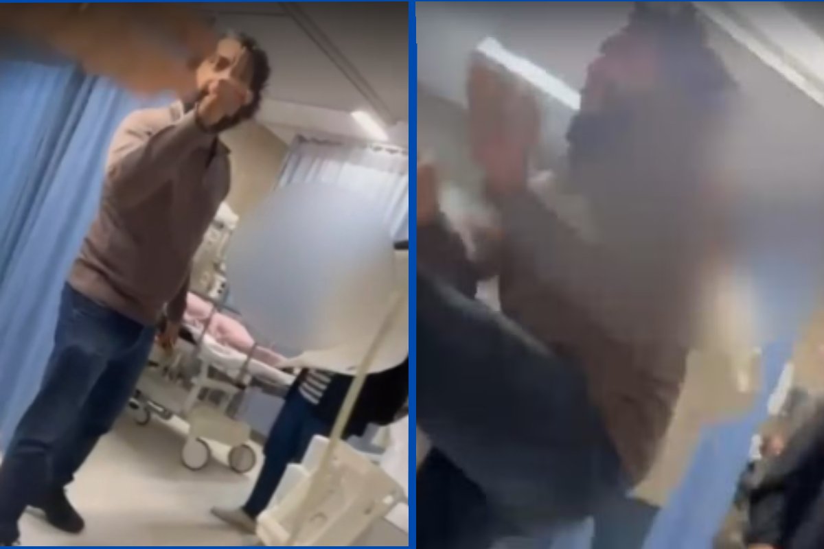 Vídeo: marido da cantora Amanda Wanessa chuta sogro idoso durante briga em hospital no Recife
