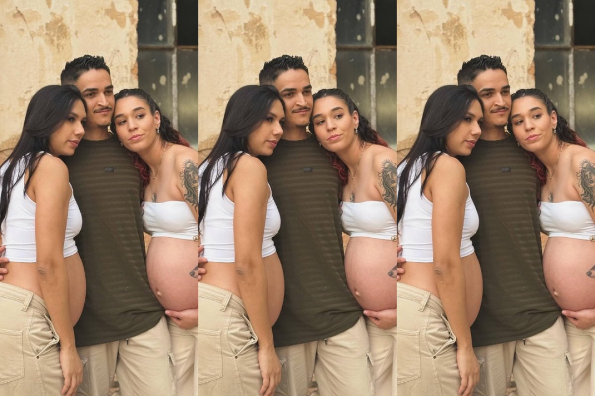 Trisal comemora gravidez dupla e devem esperar para registrar bebês: "Incrível ter passado por essa experiência"